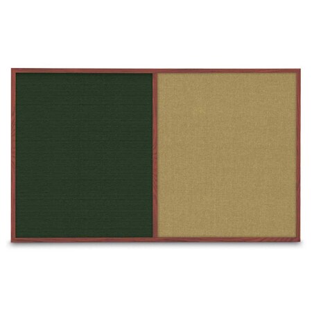 United Visual Products Enclosed Corkboard, 3 Door, 96"x48", 4" Fra UV3406-WHITE-BLACK